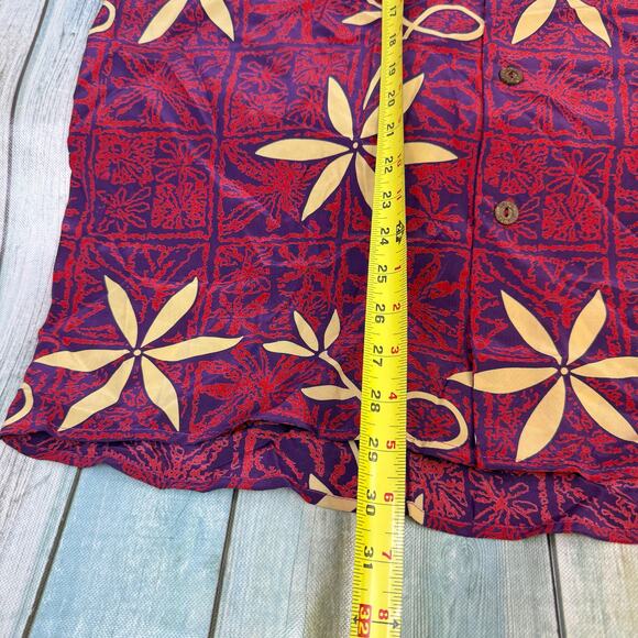 AVANTI Blue Hawaii Elvis Presley Silk Tropical Shirt Large Aloha Vintage Tiki - Picture 9 of 9